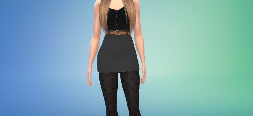 Колготки в горошек Sims 4